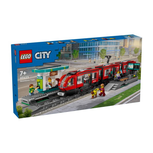 LEGO® City 60423 Straßenbahn mit Haltestelle